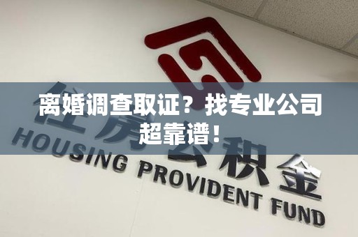 南康离婚调查取证？找专业公司超靠谱！