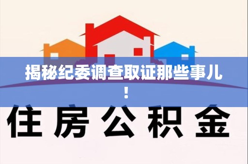 南康揭秘纪委调查取证那些事儿！