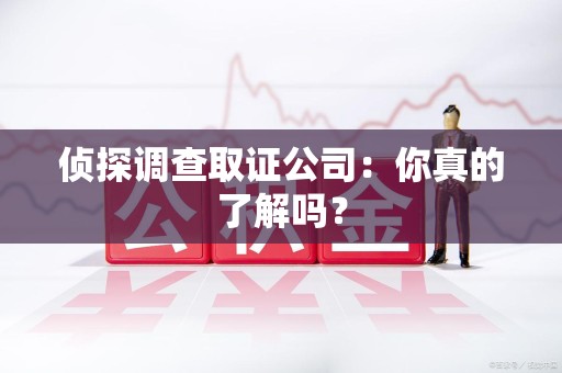 南康侦探调查取证公司：你真的了解吗？
